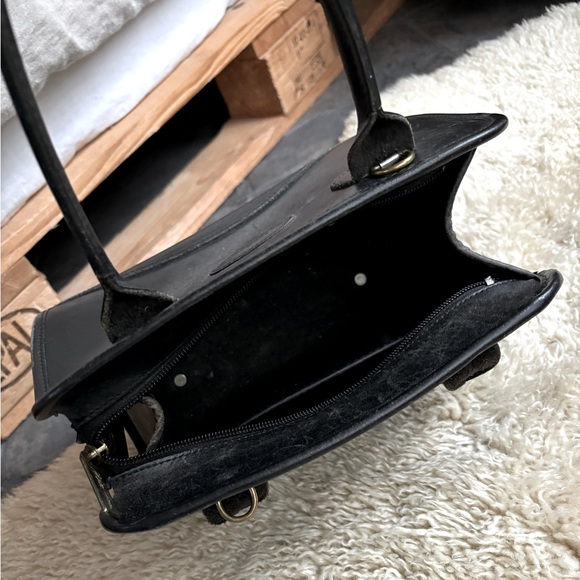 Vintage Michael Green Leather Satchel Handbag - Picture 7 of 10